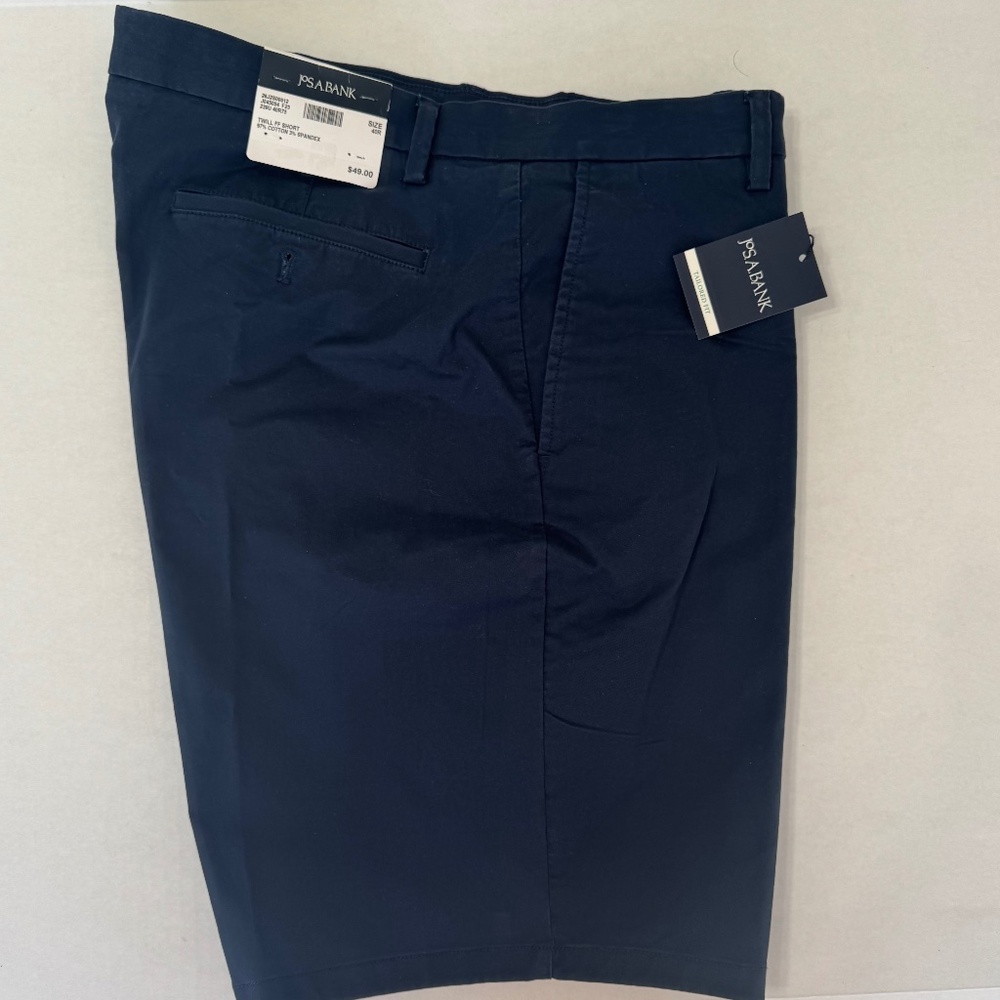 Jos. A. Bank Navy Shorts Twill Cotton Spandex 40R NWT